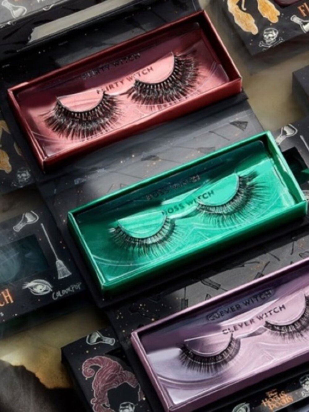 ColourPop HOCUS POCUS Faux Lashes CLEVER, BOSS & FLIRTY WITCH FALSE EYELASHES